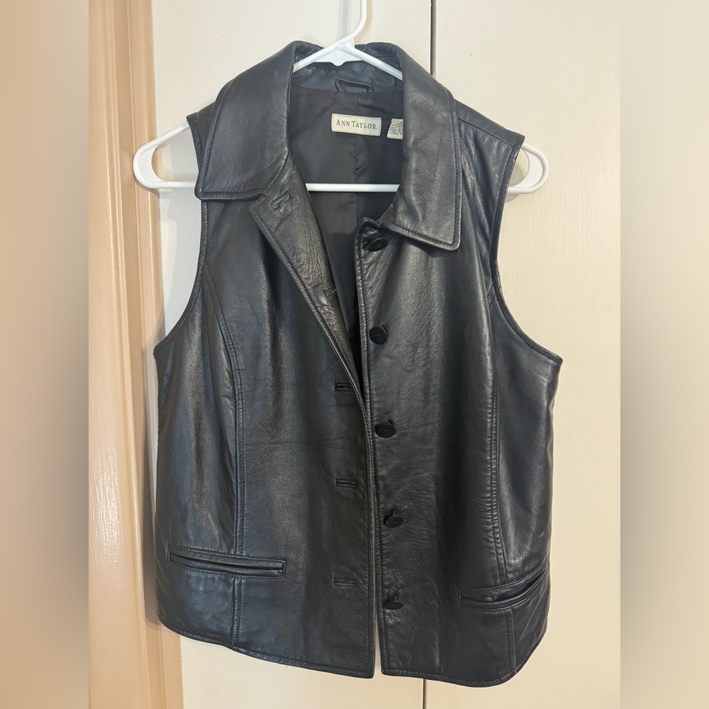 Ann Taylor Leather Vest